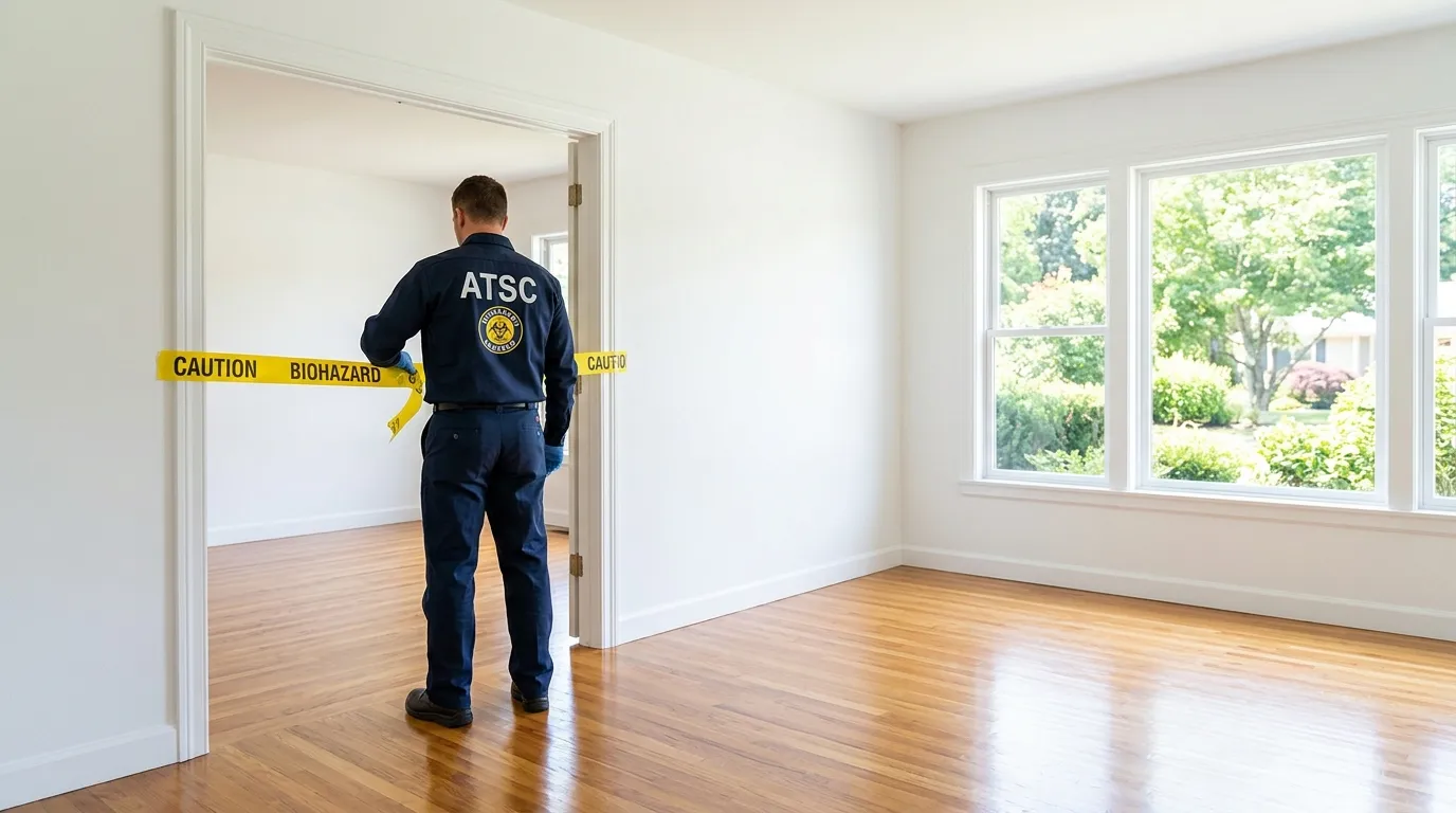 Certified biohazard cleanup crew performing Crime Scene Cleanup in Athens